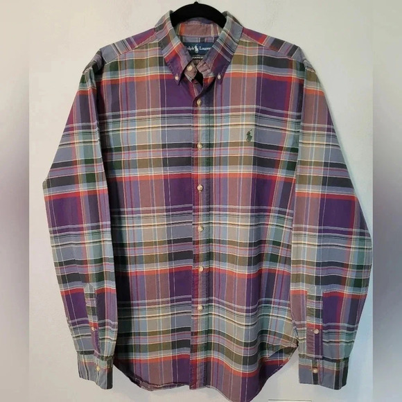 POLO RALPH LAUREN 2 men's long sleeve button-down preppy collegiate shirts, L - Picture 2 of 15